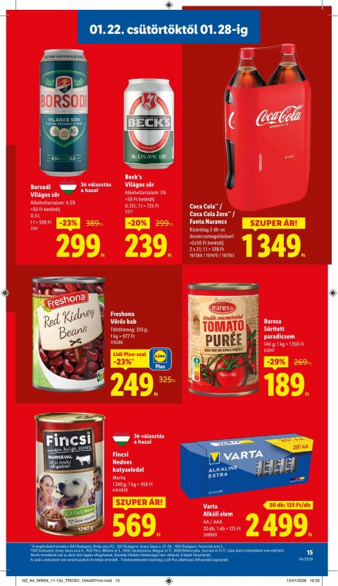 LIDL akciós újság