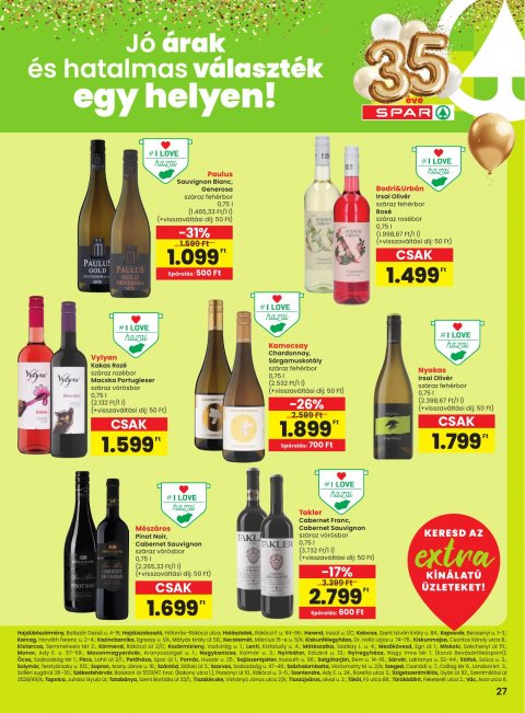 SPAR Extra akciós újság