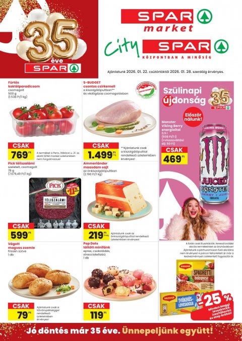 SPAR Market és City Spar akciós újság od 22. 1. 2026 do 28. 1. 2026