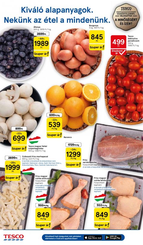 TESCO Szupermarket akciós újság