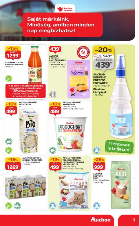 AUCHAN Hipermarket Saját márkás akciós újság
