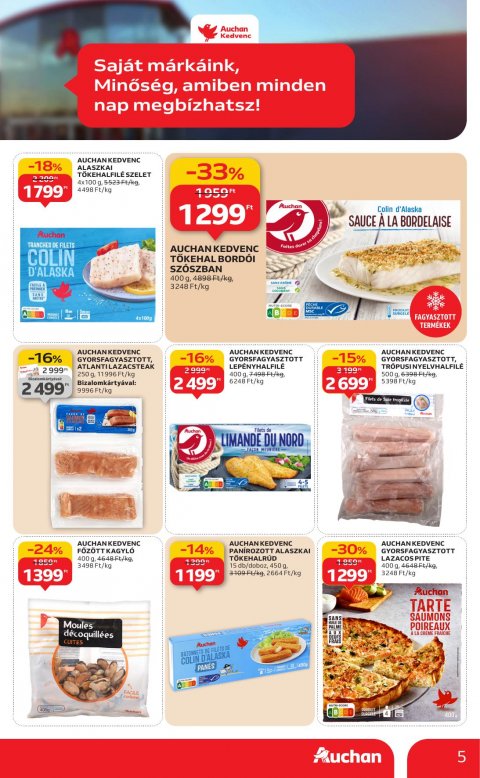 AUCHAN Hipermarket Saját márkás akciós újság