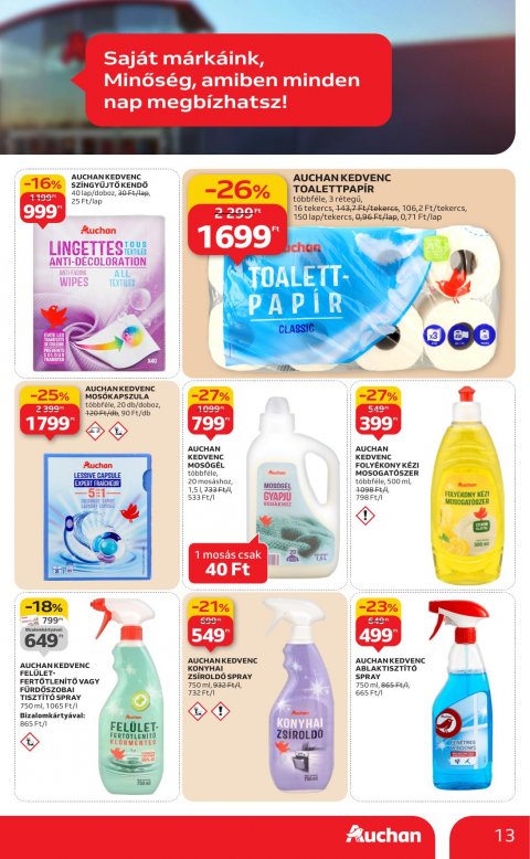 AUCHAN Hipermarket Saját márkás akciós újság