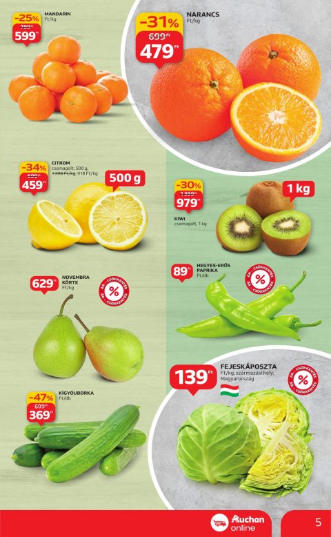 AUCHAN Szupermarket akciós újság