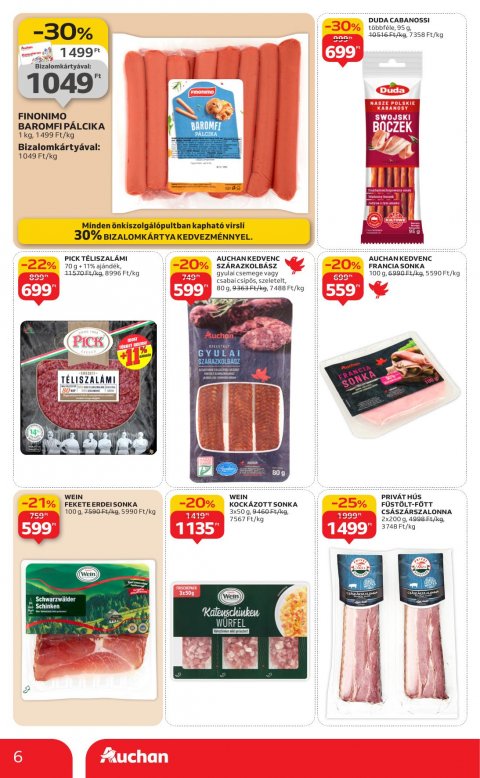 AUCHAN Szupermarket akciós újság