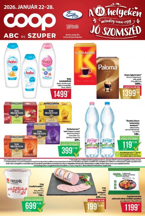 COOP Tisza akciós újság od 22. 1. 2026 do 28. 1. 2026
