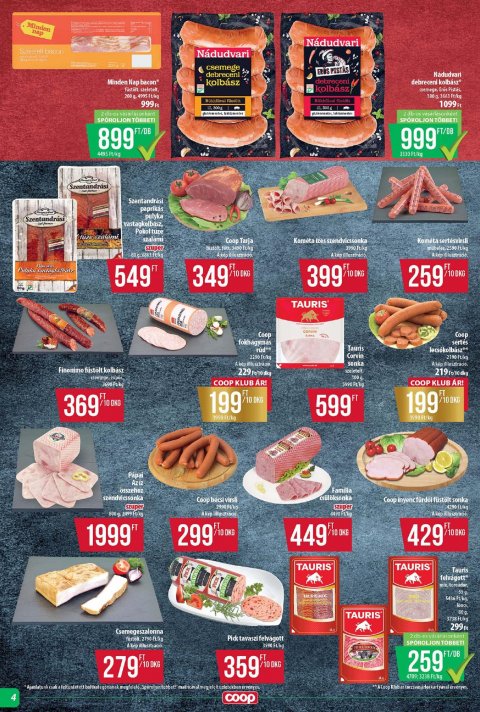 COOP Tisza akciós újság