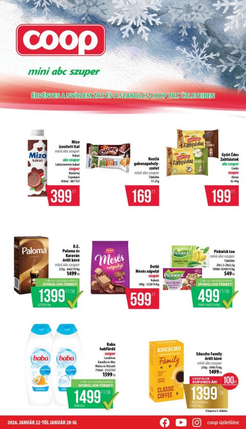 COOP Nyírzem akciós újság od 22. 1. 2026 do 28. 1. 2026