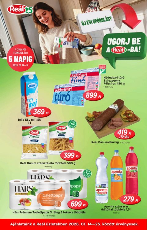 REAL Országos akciós újság od 14. 1. 2026 do 25. 1. 2026