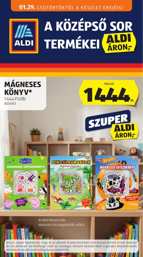ALDI Középső sor akciós újság