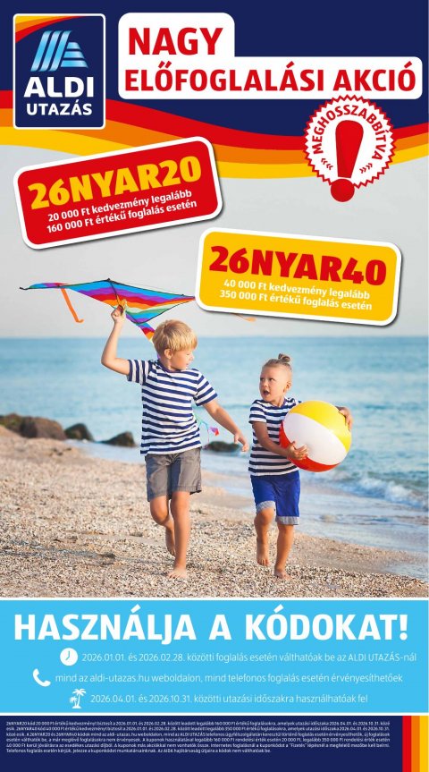 ALDI Utazás akciós újság