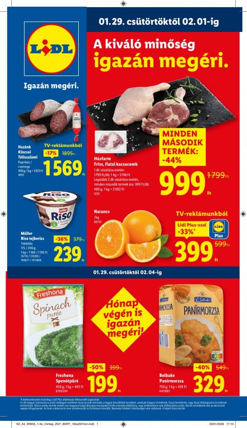 LIDL akciós újság od 29. 1. 2026 do 4. 2. 2026