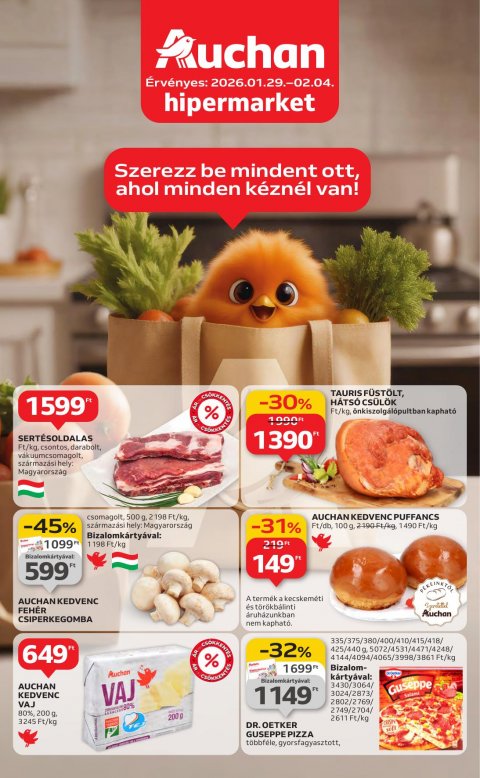 AUCHAN Hipermarket akciós újság od 29. 1. 2026 do 4. 2. 2026