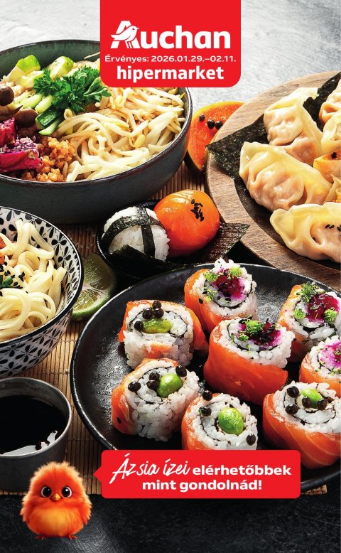 AUCHAN Hipermarket Ázsiai hetek akciós újság od 29. 1. 2026 do 11. 2. 2026