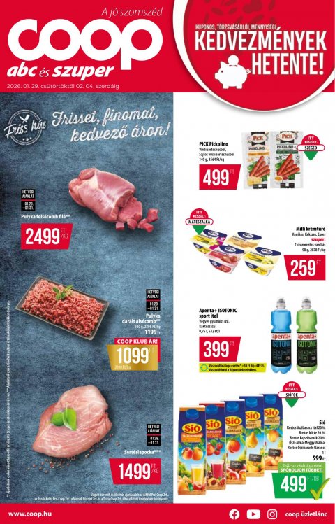 COOP országos akciós újság od 29. 1. 2026 do 4. 2. 2026
