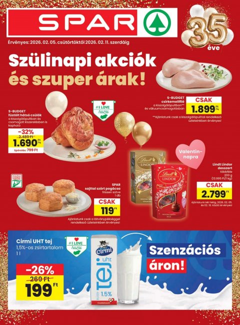 SPAR akciós újság od 5. 2. 2026 do 11. 2. 2026