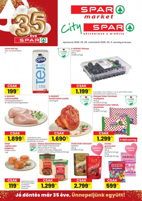 SPAR Market és City Spar akciós újság od 5. 2. 2026 do 11. 2. 2026