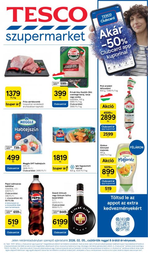 TESCO Szupermarket akciós újság