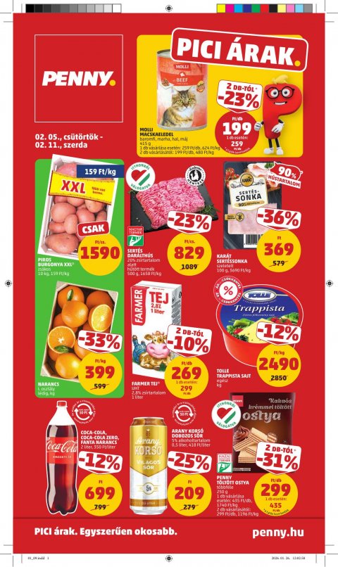PENNY akciós újság od 5. 2. 2026 do 11. 2. 2026