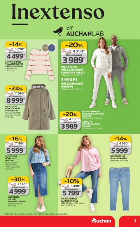 AUCHAN Hipermarket Textil akciós újság
