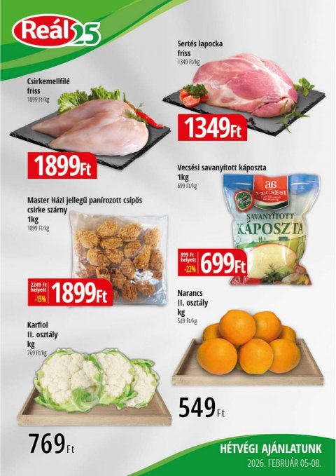 REAL Bevásárló hétvége akciós újság od 5. 2. 2026 do 8. 2. 2026