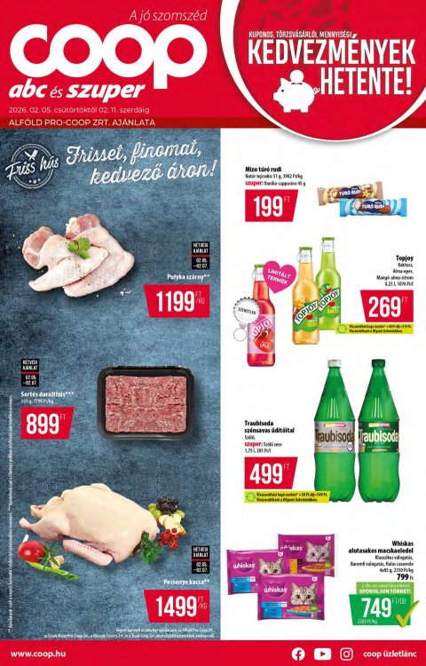 COOP Alföld akciós újság od 5. 2. 2026 do 11. 2. 2026