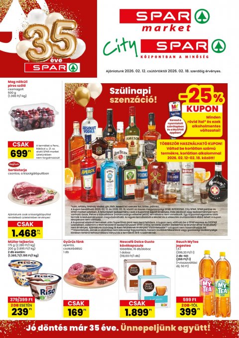 SPAR Market és City Spar akciós újság od 12. 2. 2026 do 18. 2. 2026