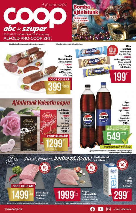 COOP Alföld akciós újság od 12. 2. 2026 do 18. 2. 2026