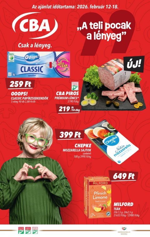 CBA akciós újság od 12. 2. 2026 do 18. 2. 2026