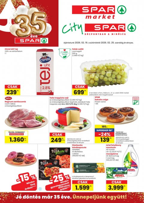 SPAR Market és City Spar akciós újság od 19. 2. 2026 do 25. 2. 2026