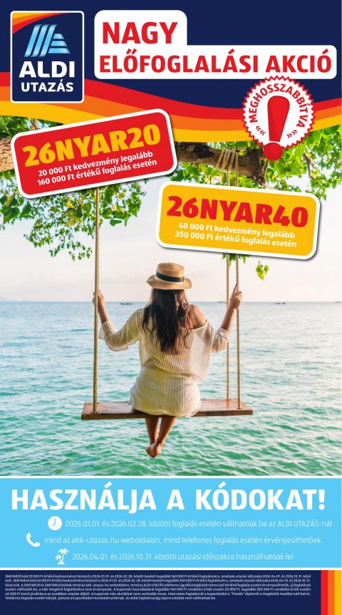 ALDI Utazás akciós újság od 19. 2. 2026 do 19. 2. 2026