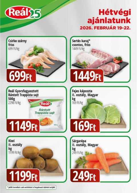 REAL Bevásárló hétvége akciós újság od 19. 2. 2026 do 22. 2. 2026