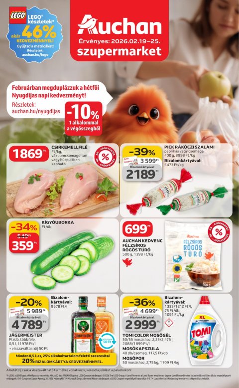 AUCHAN Szupermarket akciós újság od 19. 2. 2026 do 25. 2. 2026