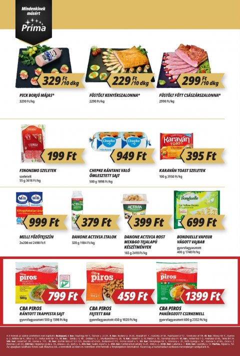 CBA Príma akciós újság