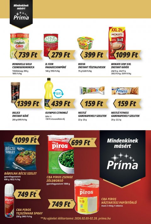 CBA Príma akciós újság