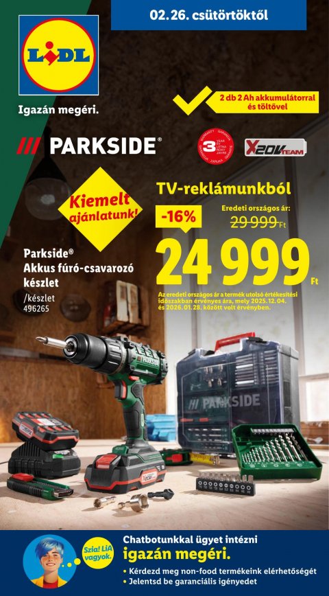 LIDL Nonfood akciós újság od 26. 2. 2026 do 26. 2. 2026