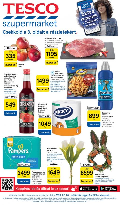 TESCO Szupermarket akciós újság od 26. 2. 2026 do 4. 3. 2026