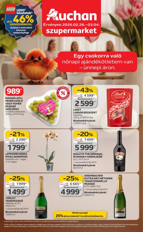 AUCHAN Szupermarket akciós újság od 26. 2. 2026 do 4. 3. 2026