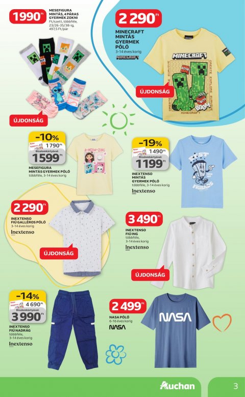 AUCHAN Hipermarket Tavaszi textil akciós újság