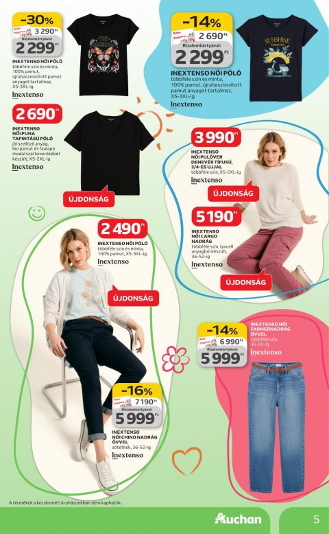 AUCHAN Hipermarket Tavaszi textil akciós újság