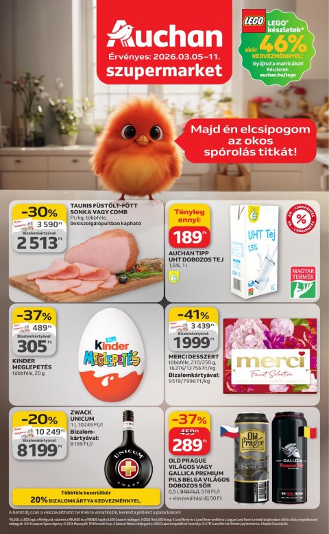 AUCHAN Szupermarket akciós újság od 5. 3. 2026 do 11. 3. 2026