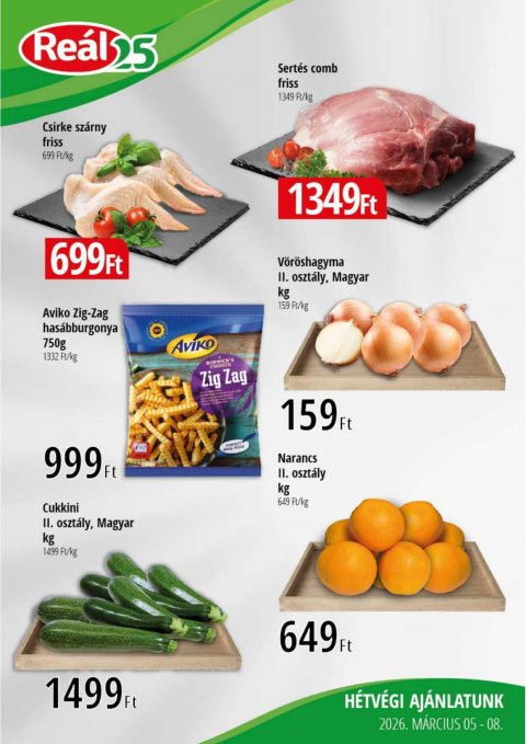 REAL Bevásárló hétvége akciós újság od 5. 3. 2026 do 8. 3. 2026