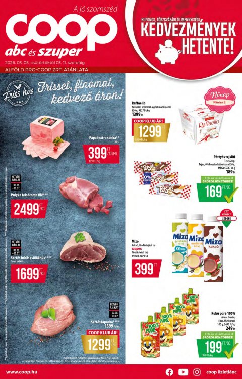 COOP Alföld akciós újság od 5. 3. 2026 do 11. 3. 2026