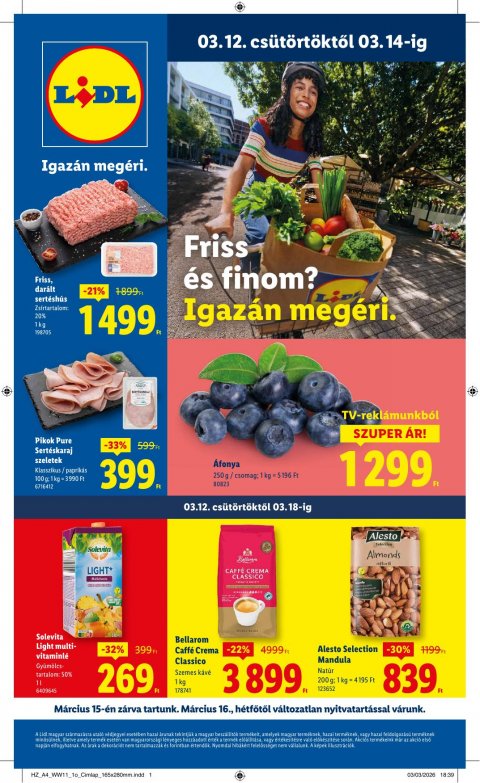 LIDL akciós újság od 12. 3. 2026 do 18. 3. 2026