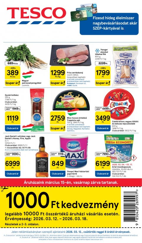 TESCO Hipermarket akciós újság od 12. 3. 2026 do 18. 3. 2026