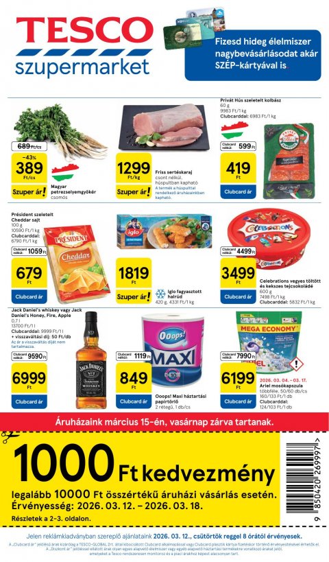 TESCO Szupermarket akciós újság od 12. 3. 2026 do 18. 3. 2026