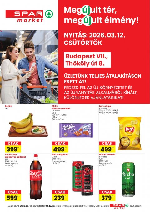 SPAR Market Thököly út megújulás akciós újság od 12. 3. 2026 do 18. 3. 2026