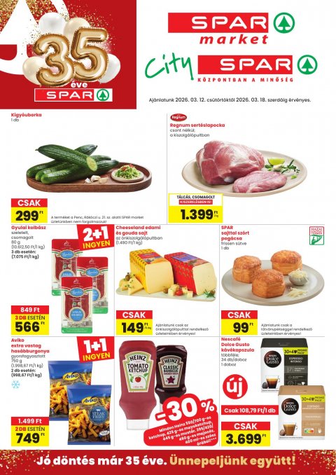SPAR Market és City Spar akciós újság od 12. 3. 2026 do 18. 3. 2026