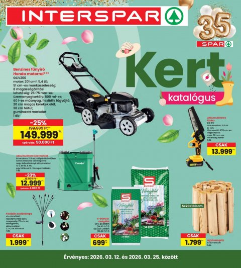 INTERSPAR Kert akciós újság od 12. 3. 2026 do 25. 3. 2026