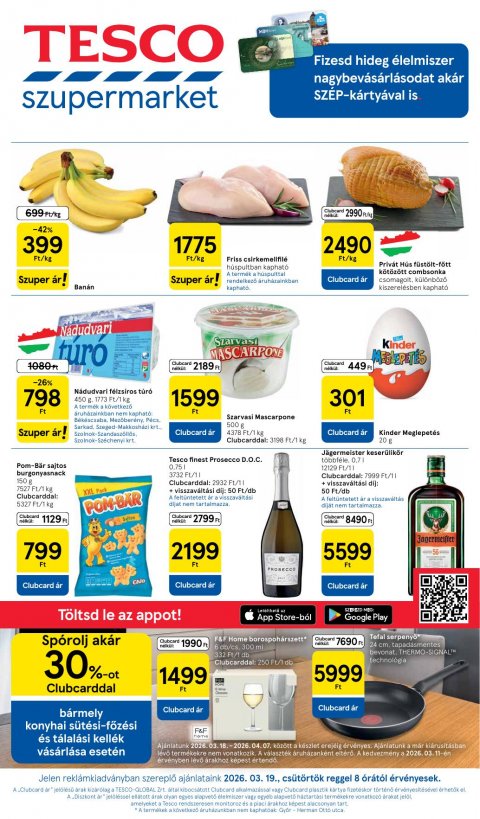 TESCO Szupermarket akciós újság od 19. 3. 2026 do 25. 3. 2026